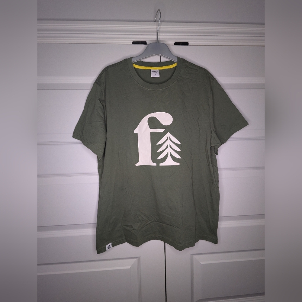 Fielder Bonobos Medium Mens Fern Green Logo T-Shirt Short Sleeve